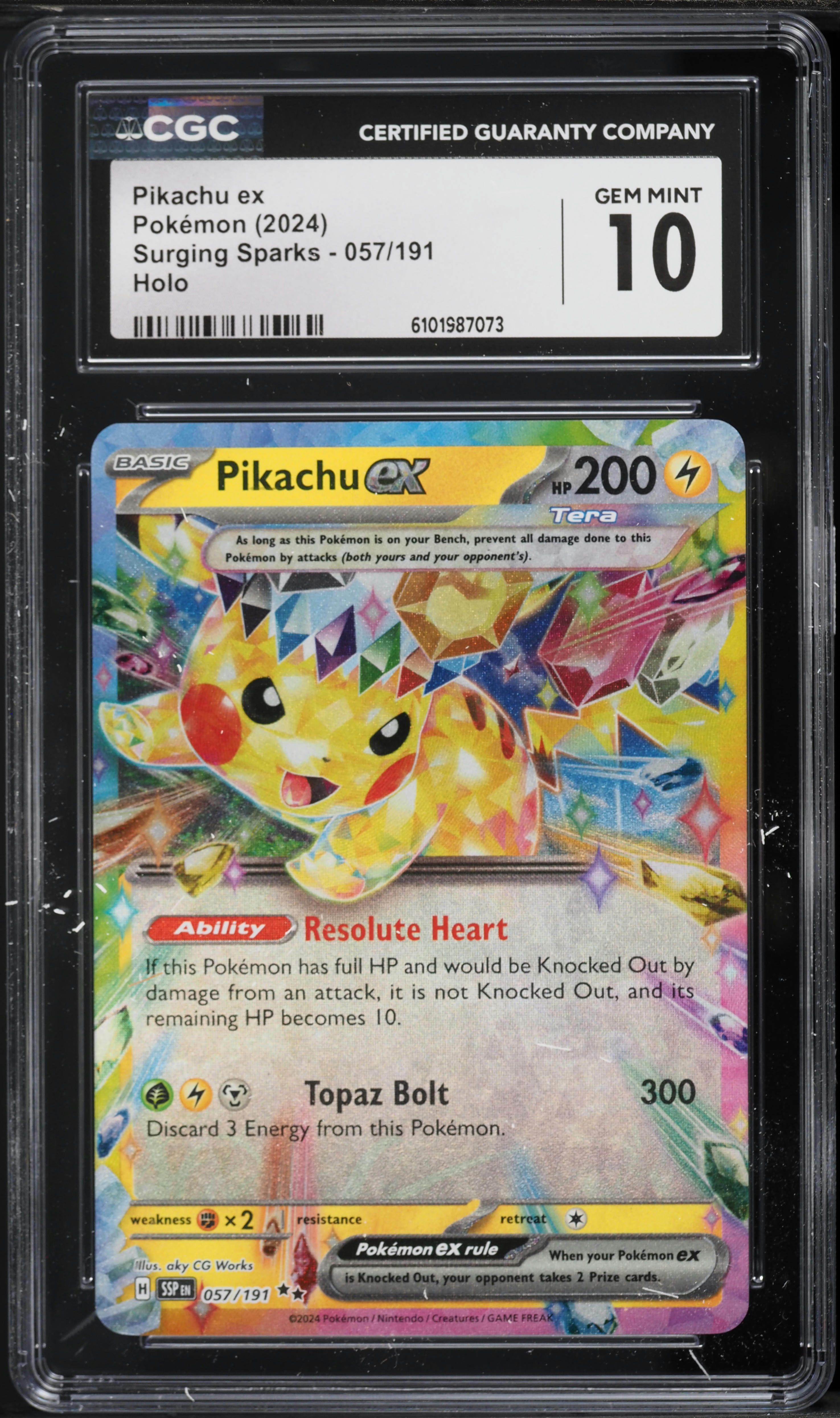 2024 Pokemon Scarlet & Violet Surging Sparks Holo Pikachu EX #57