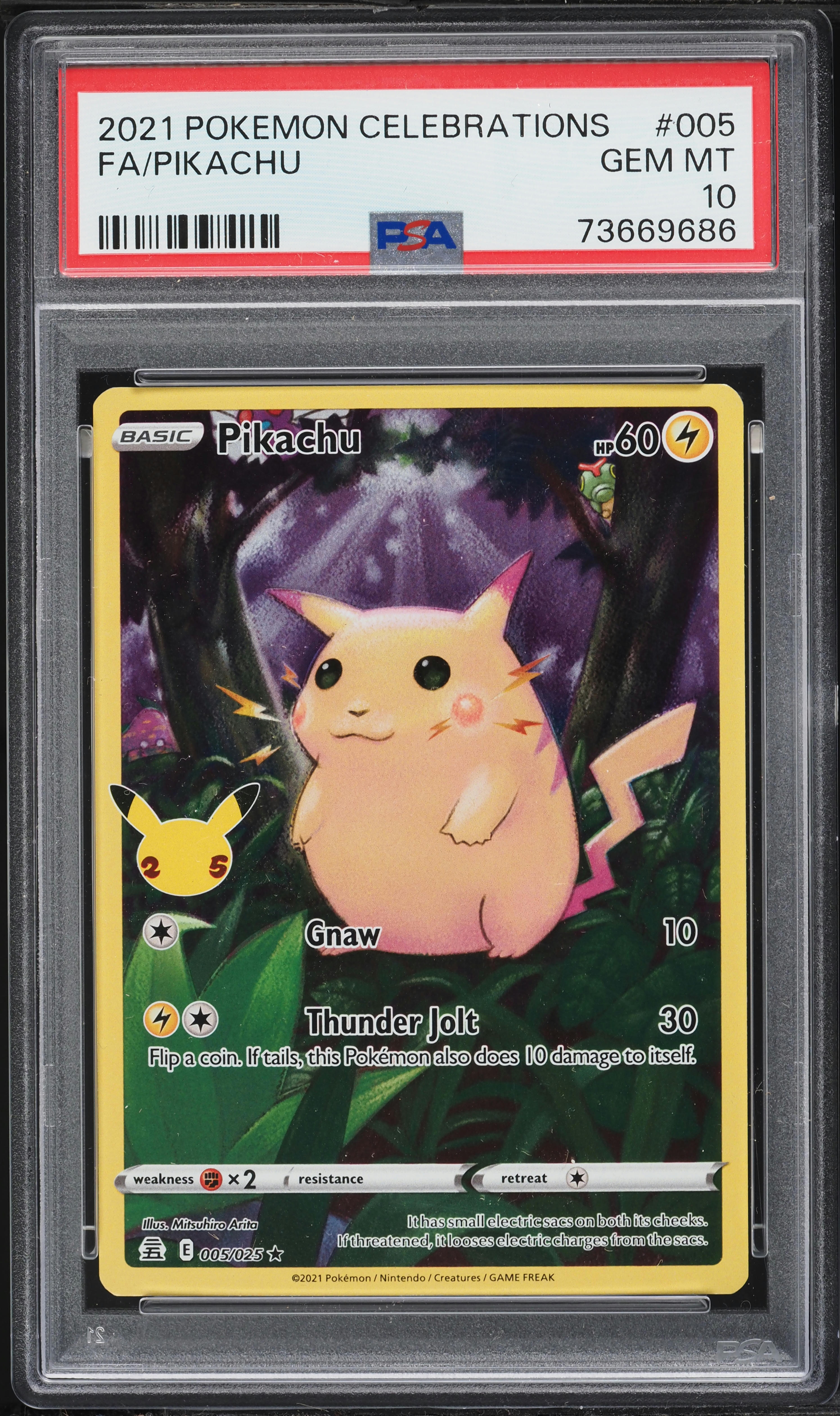 Fukukō's Pikachu ポケモンカード Gem Mint 10 PSA 10 Gem Mint Minccino Art Rare 2024 Pokémon Sv5k Japanese Wild