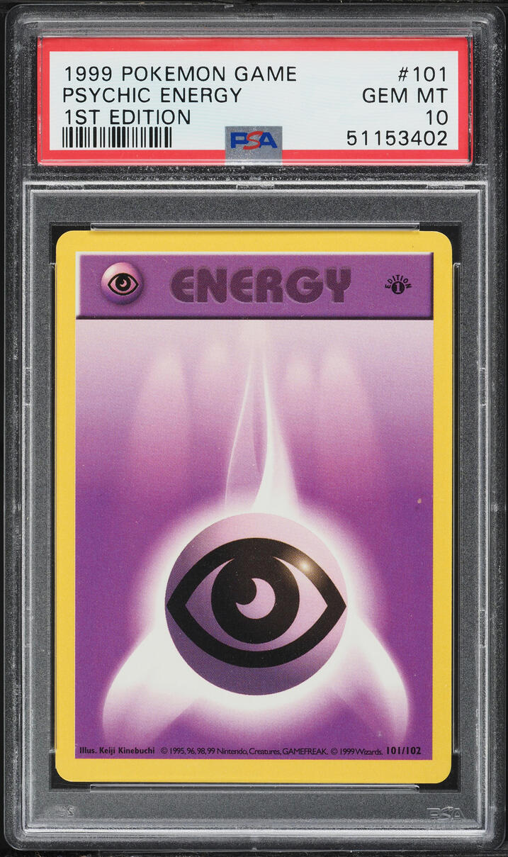 1999 Pokemon Base Set Shadowless 1st Edition Psychic Energy #101 PSA 10 GEM MINT