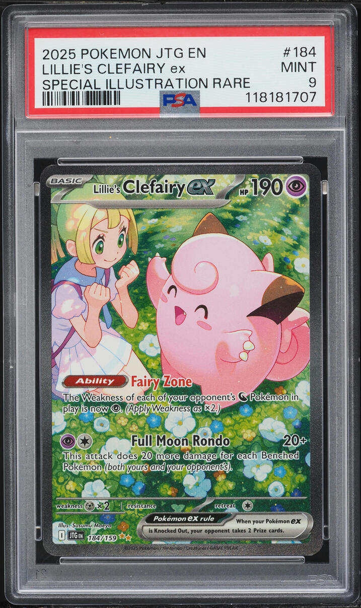 2025 Pokemon Scarlet & Violet Journey Together SIR Lillie's Clefairy ex #184 PSA 9 MINT