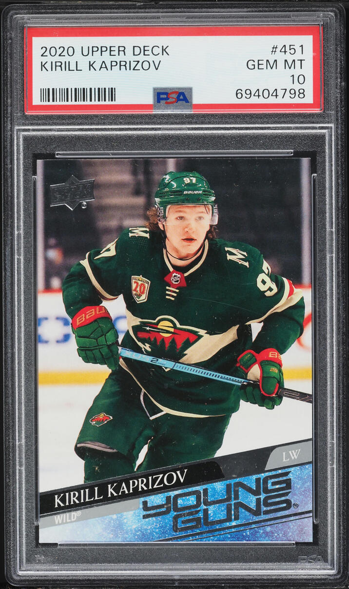 2020 Upper Deck Young Guns Kirill Kaprizov ROOKIE #451 PSA 10 GEM MINT