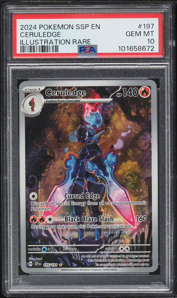 2024 Pokemon Scarlet & Violet Surging Sparks IR Ceruledge #197 PSA 10 GEM MINT
