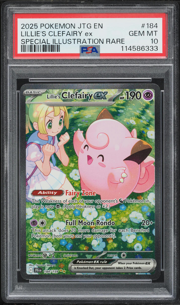 2025 Pokemon Scarlet & Violet Journey Together SIR Lillie's Clefairy EX #184 PSA 10 GEM MINT