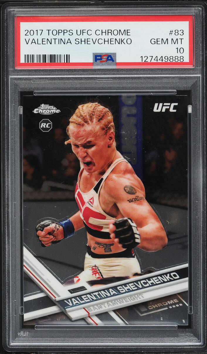 2017 Topps Chrome UFC Valentina Shevchenko ROOKIE #83 PSA 10 GEM MINT