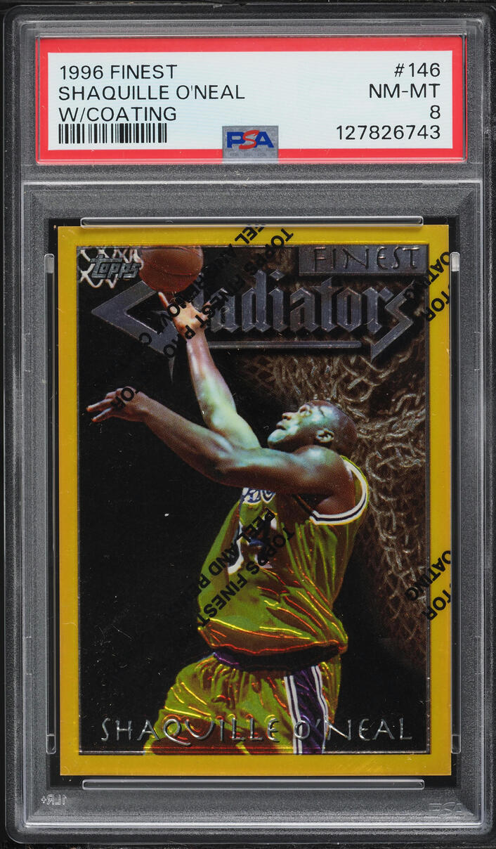 1996 Finest Basketball w/ Coating Shaquille O'Neal #146 PSA 8 NM-MT