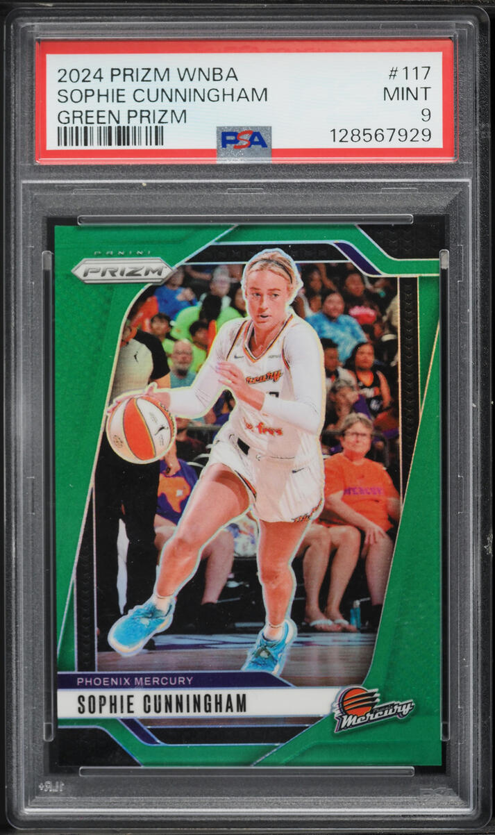 2024 Panini Prizm WNBA Green Sophie Cunningham #117 PSA 9 MINT