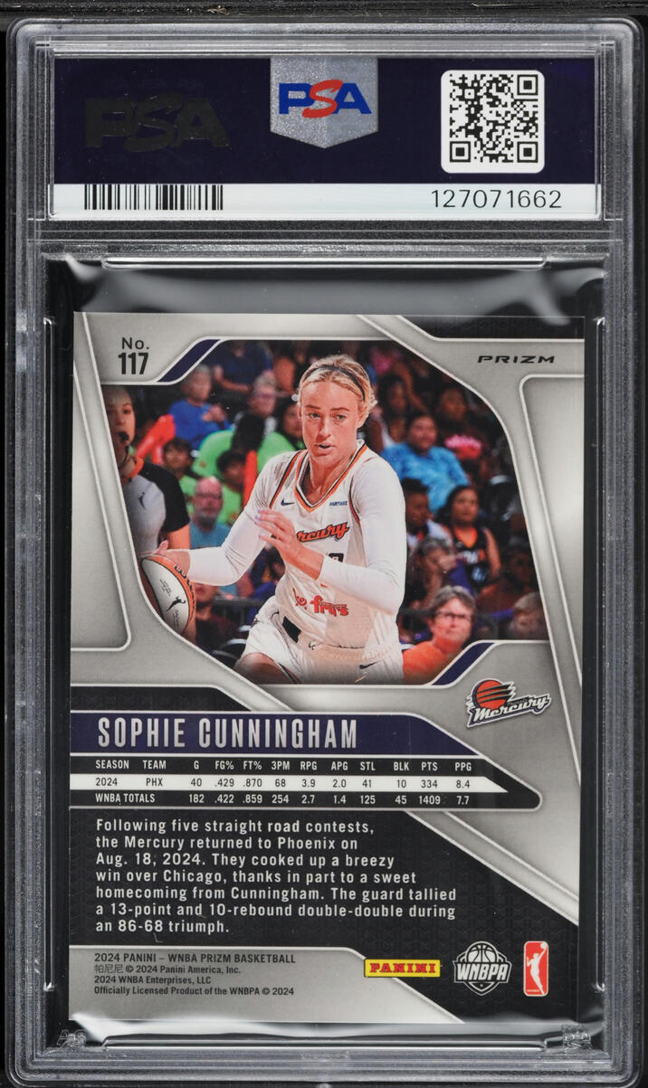 2024 Panini Prizm WNBA Logo Sophie Cunningham #117 PSA 10 GEM MINT