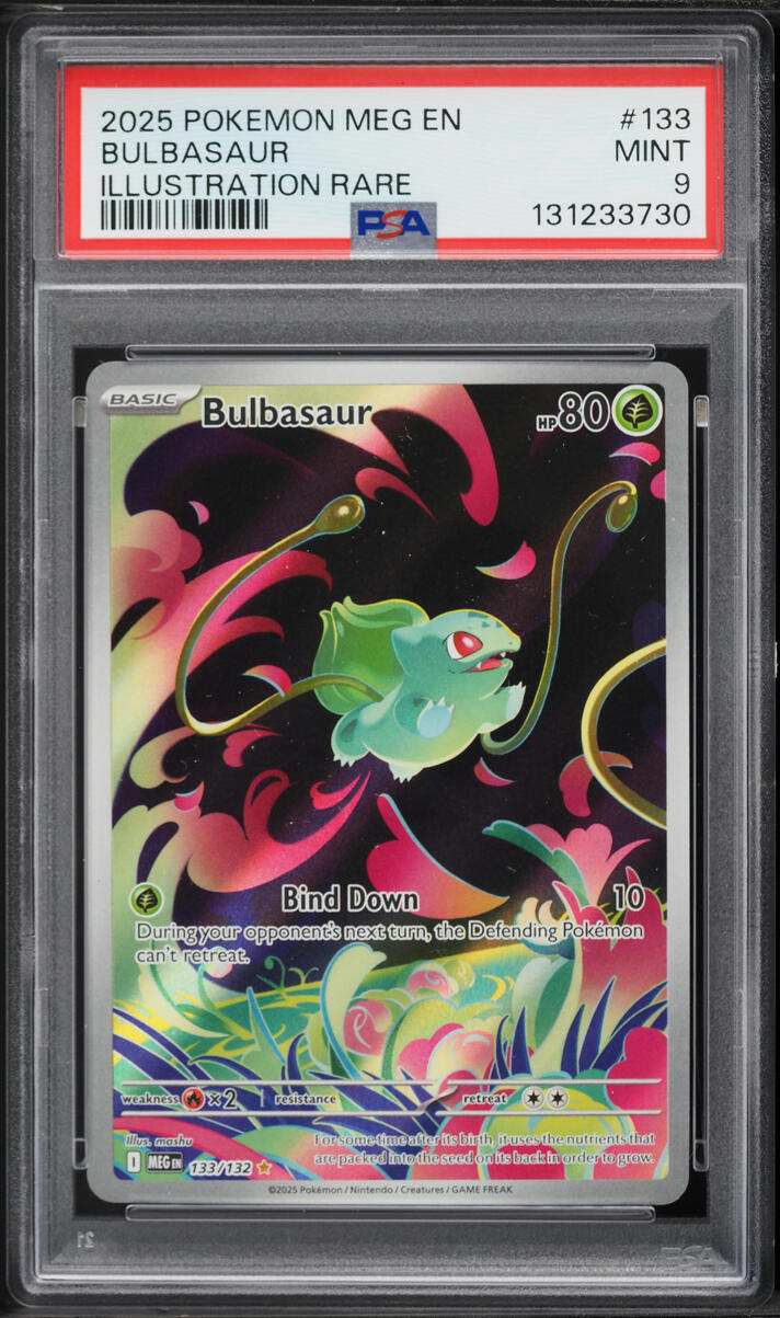 2025 Pokemon Mega Evolution IR Bulbasaur #133 PSA 9 MINT