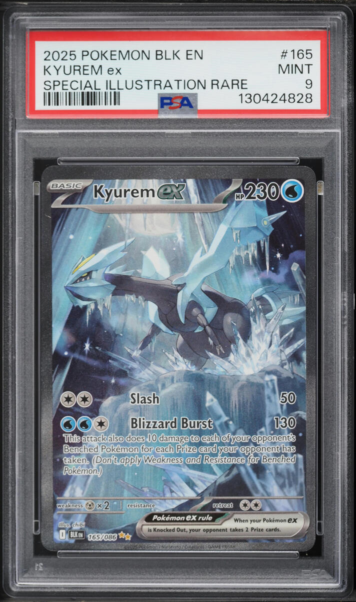 2025 Pokemon Scarlet & Violet Black Bolt SIR Kyurem ex #165 PSA 9 MINT