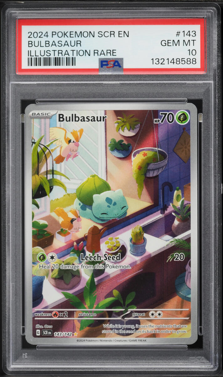 2024 Pokemon Scarlet & Violet Stellar Crown IR Bulbasaur #143 PSA 10 GEM MINT