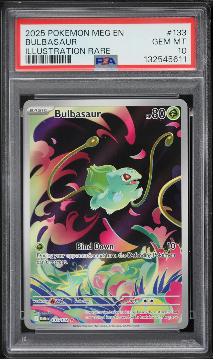 2025 Pokémon Bulbasaur Art Rare 2025 Near Mint Pokemon Bulbasaur AR 064/063 M1L Mega Brave Art