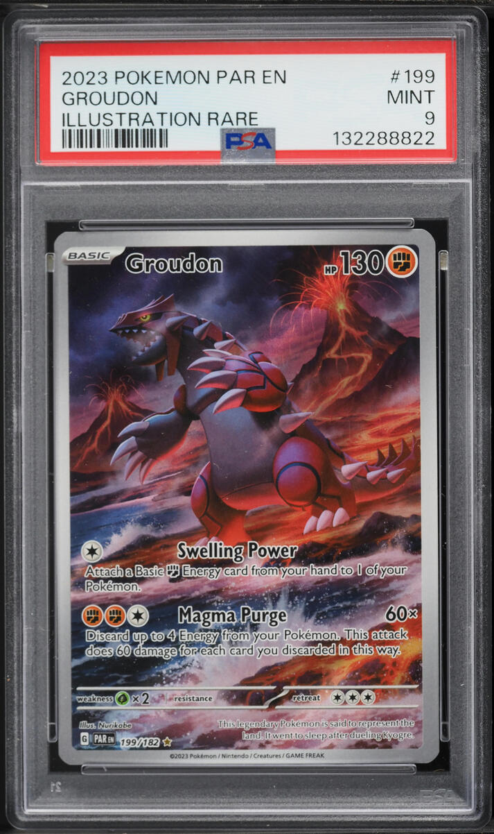 2023 Pokemon Scarlet & Violet Paradox Rift IR Groudon #199 PSA 9 MINT