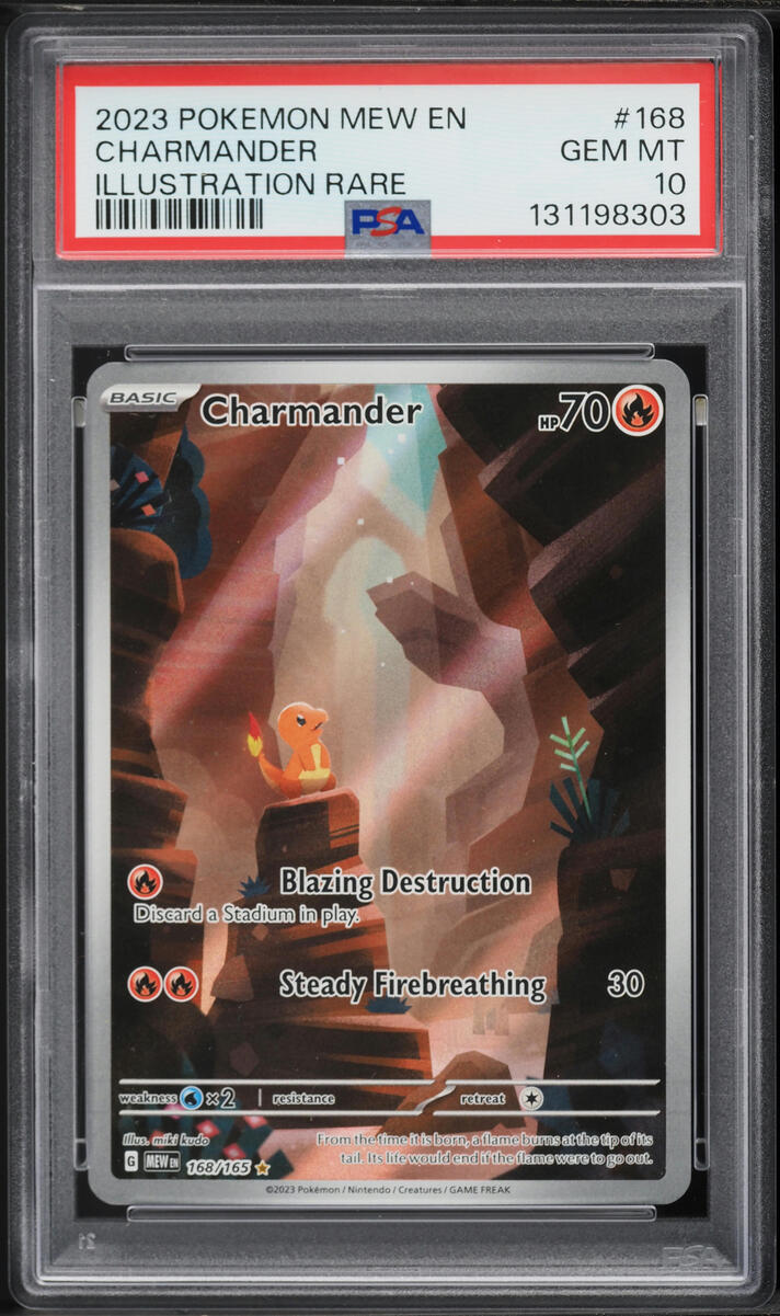 2023 Pokemon Mew En IR Charmander #168 PSA 10 GEM MINT