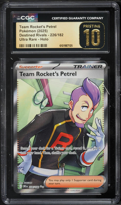2025 Pokemon SV Destined Rivals Full Art Team Rocket's Petrel #226 CGC 10 PRISTINE