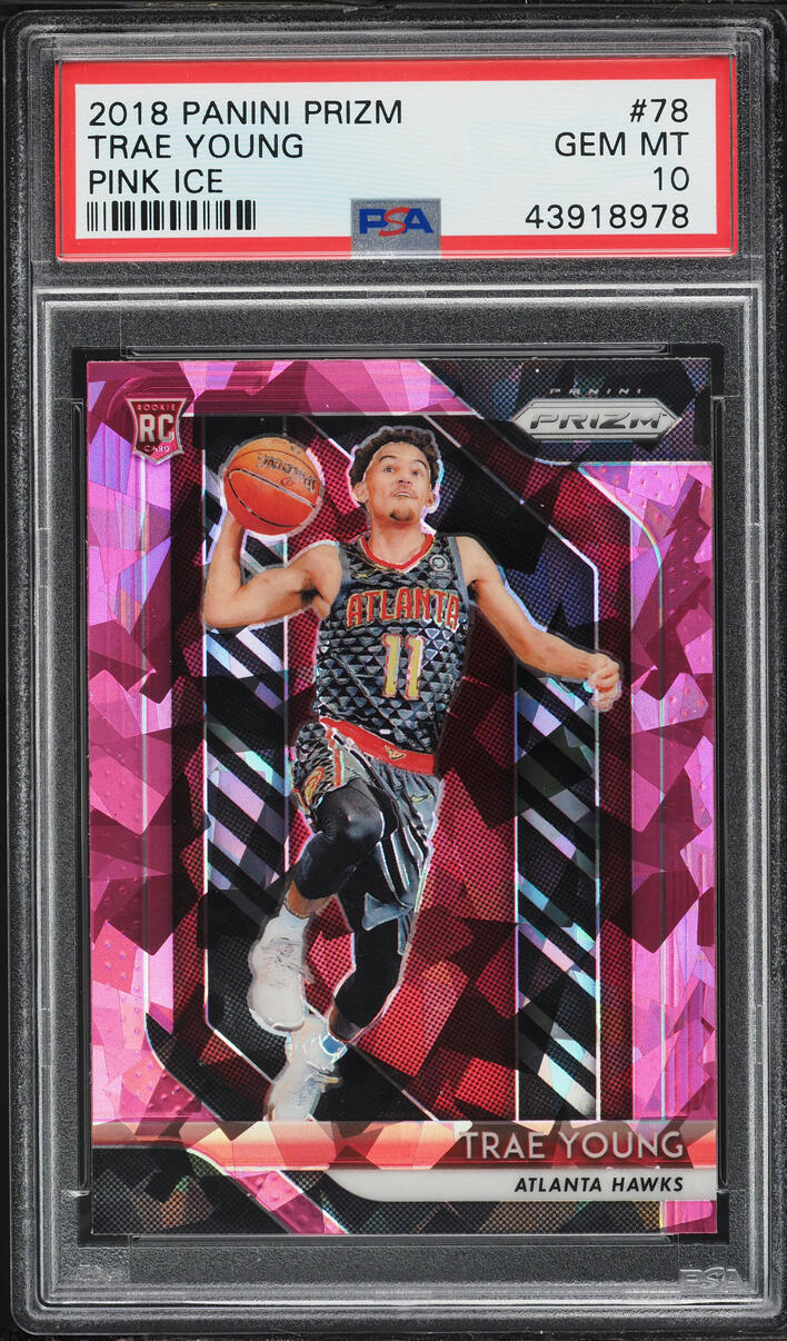 2018 Panini Prizm Pink Ice Trae Young ROOKIE #78 PSA 10 GEM MINT