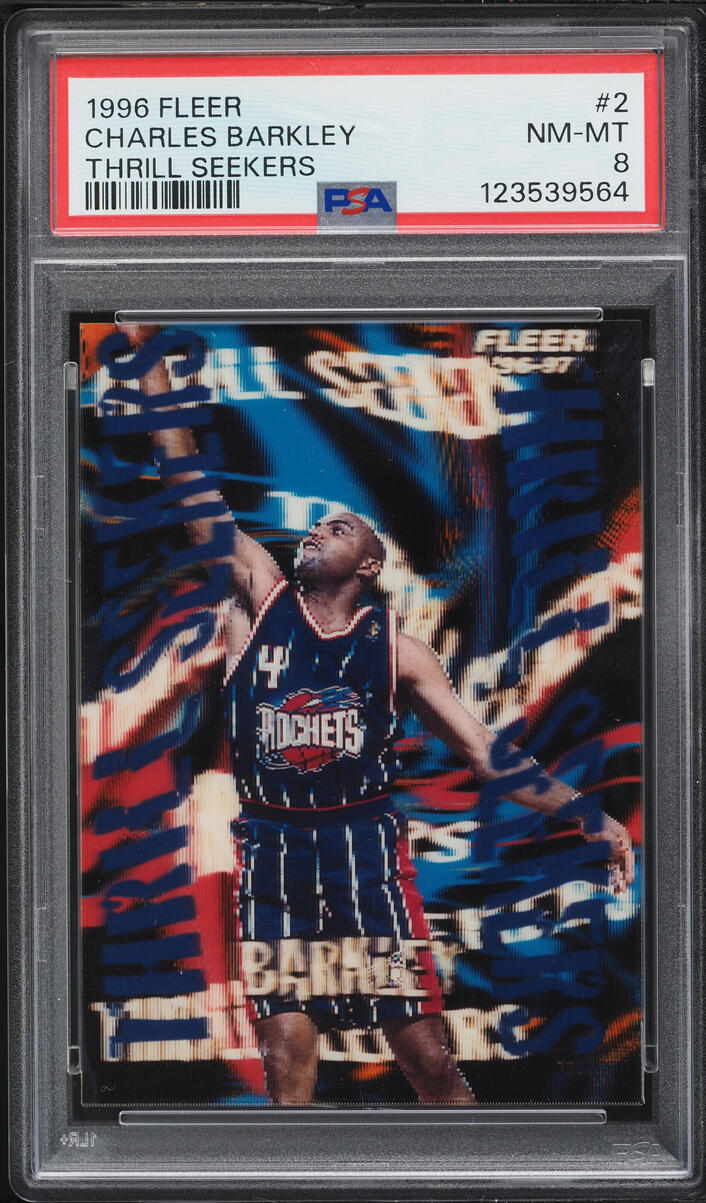 1996 Fleer Thrill Seekers Charles Barkley #2 PSA 8 NM-MT