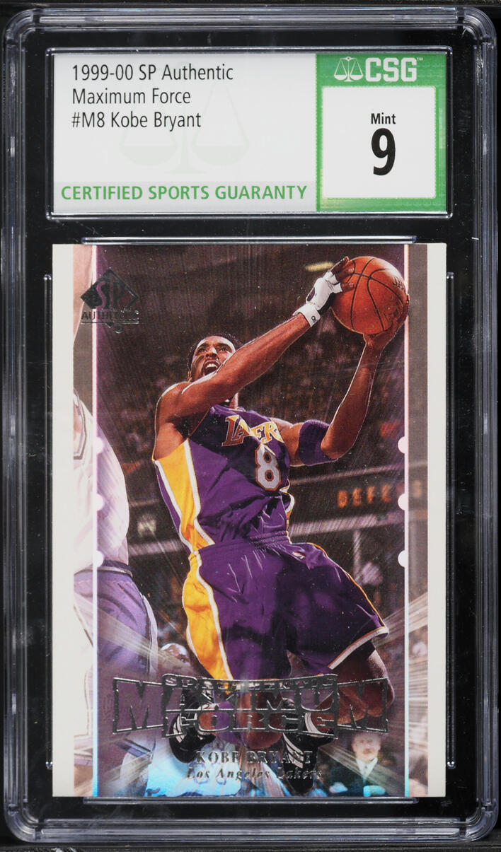1999 SP Authentic Maximum Force Kobe Bryant #M8 CSG 9 MINT