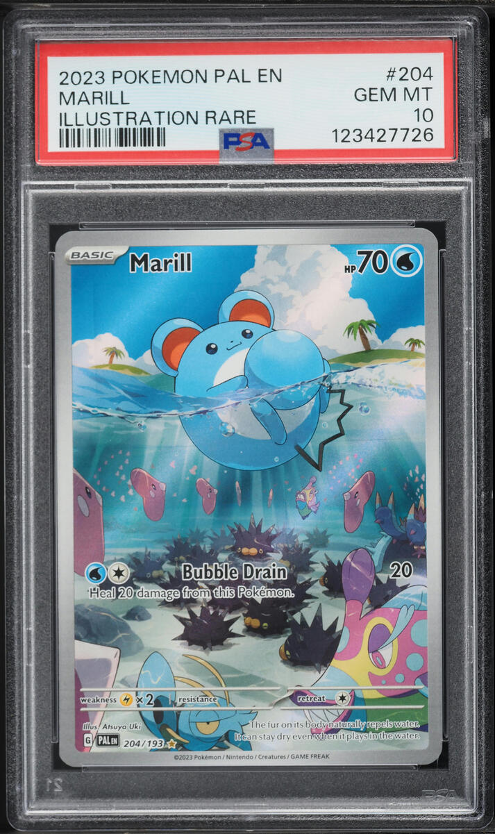 2023 Pokemon Scarlet & Violet Paldea Evolved IR Marill #204 PSA 10 GEM MINT