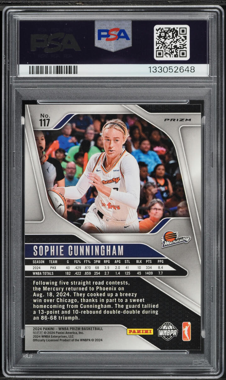 2024 Panini Prizm WNBA Silver Sophie Cunningham #117 PSA 10 GEM MINT