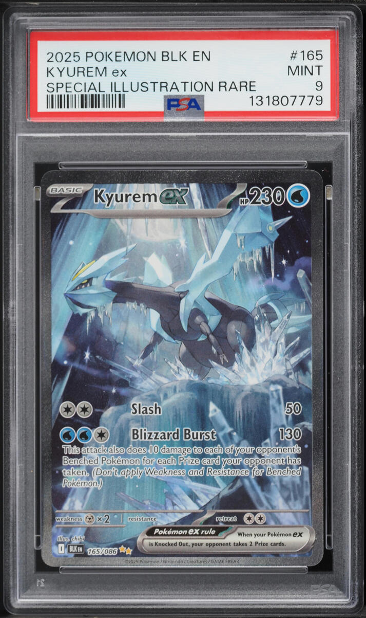 2025 Pokemon Scarlet & Violet Black Bolt SIR Kyurem Ex #165 PSA 9 MINT