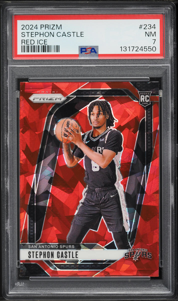 2024 Panini Prizm Red Ice Stephon Castle ROOKIE #234 PSA 7 NRMT