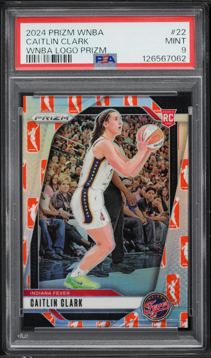 2024 Panini Prizm WNBA Logo Caitlin Clark ROOKIE #22 PSA 9 MINT