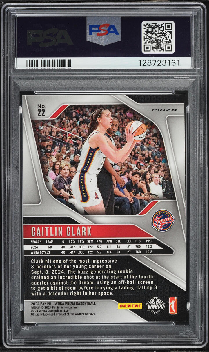 2024 Panini Prizm WNBA Ice Caitlin Clark ROOKIE #22 PSA 9 MINT