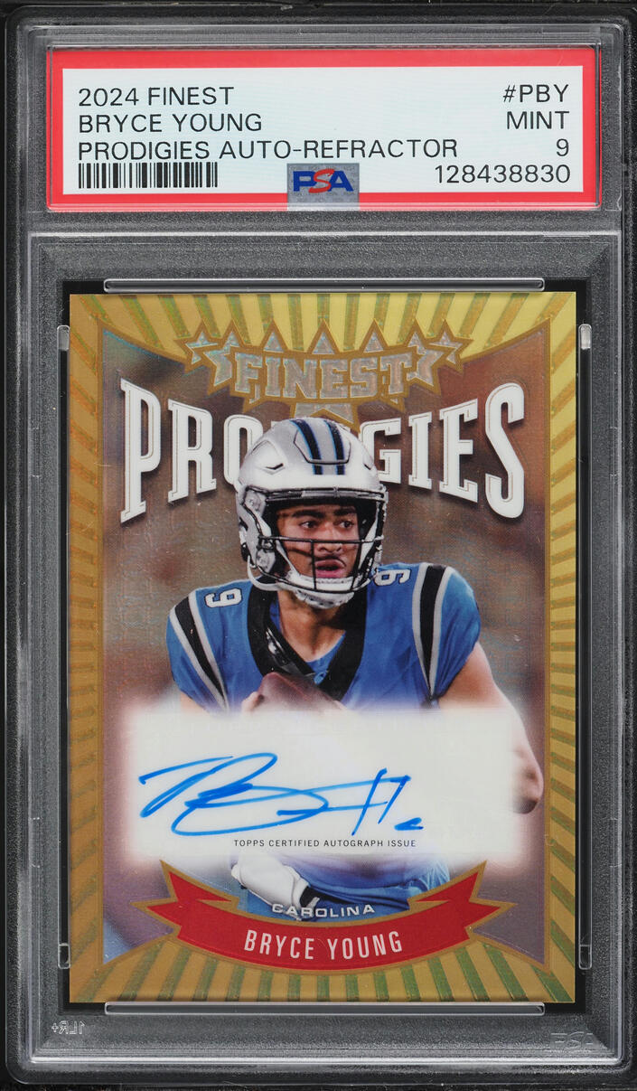 2024 Finest Prodigies Refractor Bryce Young AUTO #PBY PSA 9 MINT