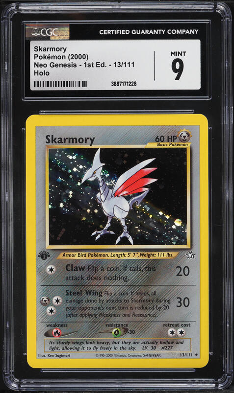 2001 Pokemon Japanese Expedition 1st Edition Holo Skarmory #128