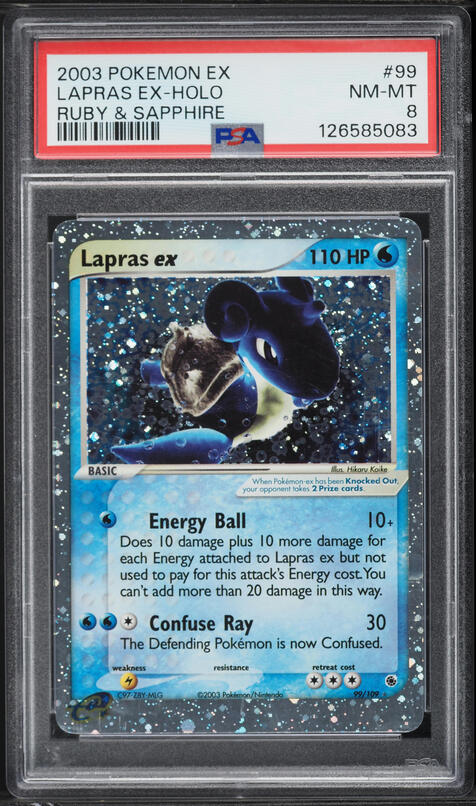 1999 lapras pokemon card value Wizards of the Coast Fossil 10/62 Holo Honor the incredible history of the TCG hobby by adding this Lapras 1999 Pokemon Fossil Holo Rare #10 PSA Authenticated 9 Card to your vault Lapras 1999 Pokemon Fossil Holo
