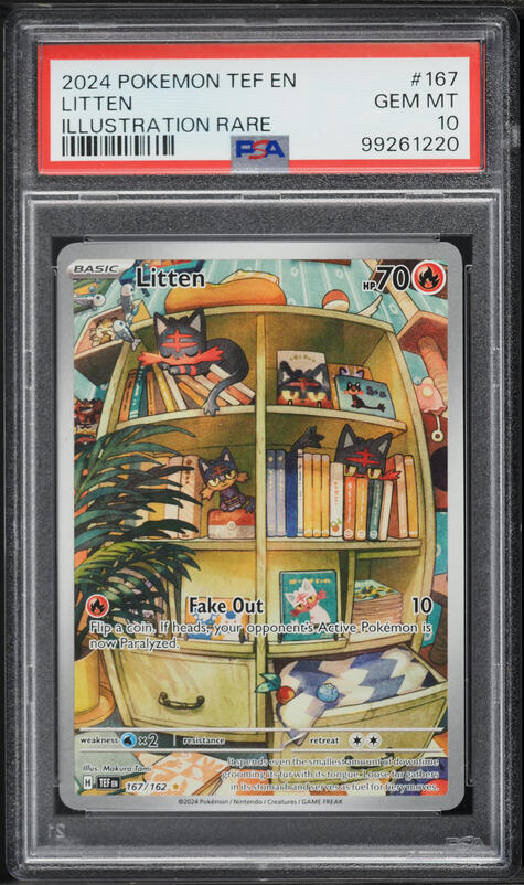 2024 Pokemon Scarlet & Violet Temporal Forces IR Litten #167 PSA 10 GEM MINT