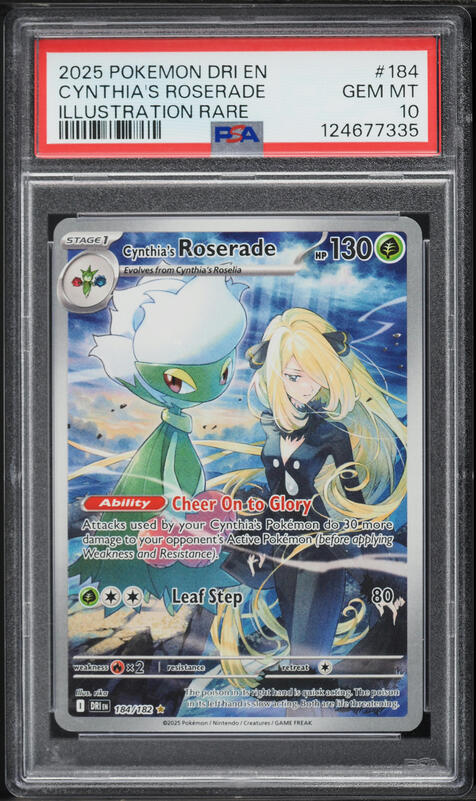 2025 Pokemon Scarlet & Violet Destined Rivals IR Cynthia's Roserade #184 PSA 10 GEM MINT
