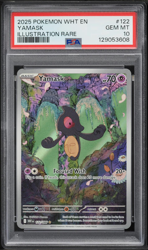 2025 Pokemon Scarlet & Violet White Flare IR Yamask #122 PSA 10 GEM MINT