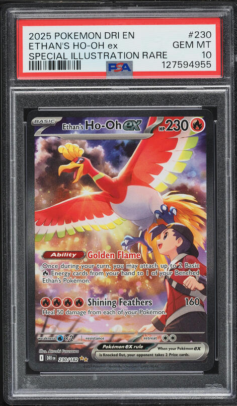 2025 Pokemon Scarlet & Violet Destined Rivals SIR Ethan's Ho-Oh ex #230 PSA 10 GEM MINT