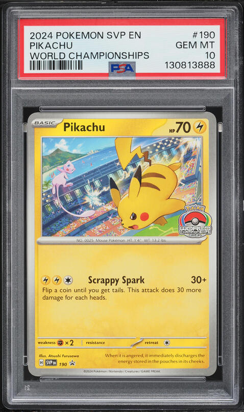 1997 Pokemon Japanese Promo WHF Special Sheet Pikachu #25 PSA 8 NM