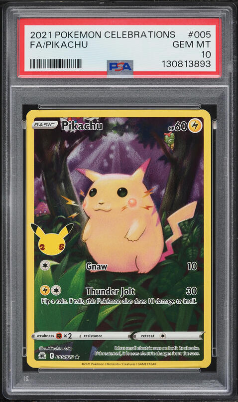 ポケモンカードゲーム 2021 POKEMON FA/PIKACHU #001 GEM MT 10 PSA 10 Pikachu 001/028 S8a 25th Anniversary Full Art Japanese