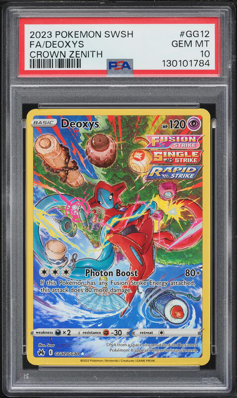 2023 Pokemon SWSH Crown Zenith Full Art Deoxys VSTAR #GG46 PSA 10