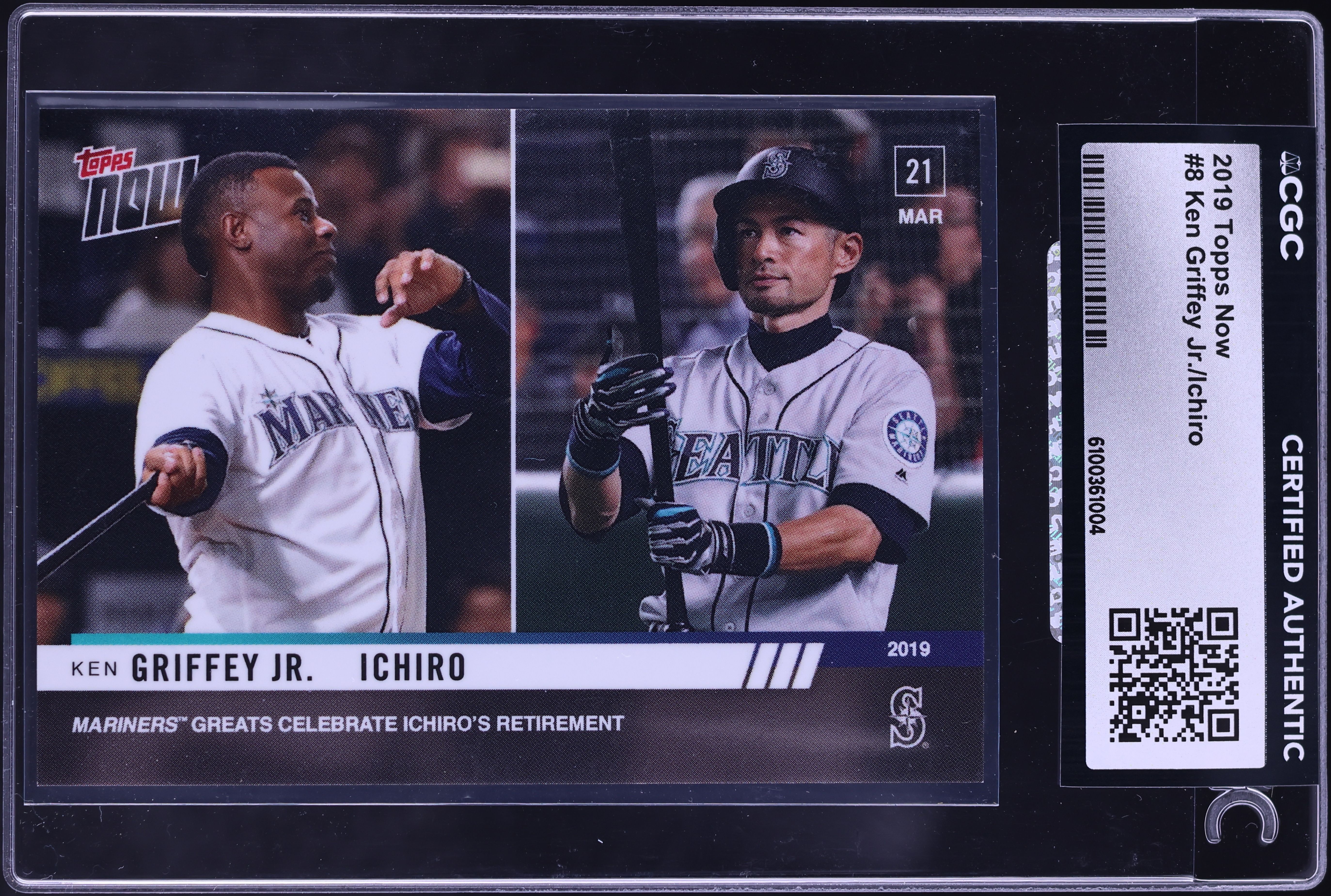 2019 Topps Now Ken Griffey Jr. Ichiro #8 CGC AUTH on Fanatics Collect