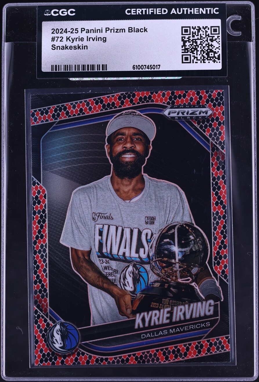 2024 Panini Prizm Black Snakeskin Kyrie Irving #72 CGC AUTH