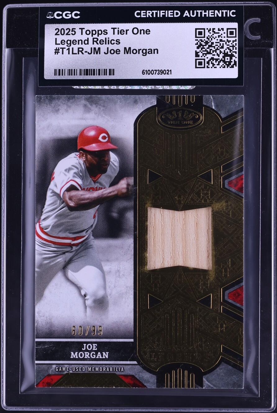 2025 Topps Tier One Legend Joe Morgan RELIC /99 #T1LR-JM CGC AUTH