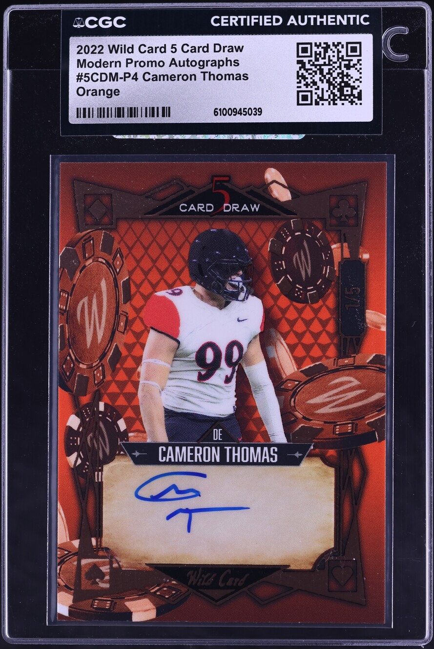 2022 Wild Card 5 Draw Modern Promo Orange Cameron Thomas ROOKIE