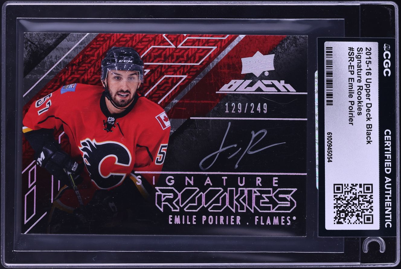 2015 Upper Deck Black Signature Emile Poirier ROOKIE AUTO /249 #SR-EP CGC AUTH