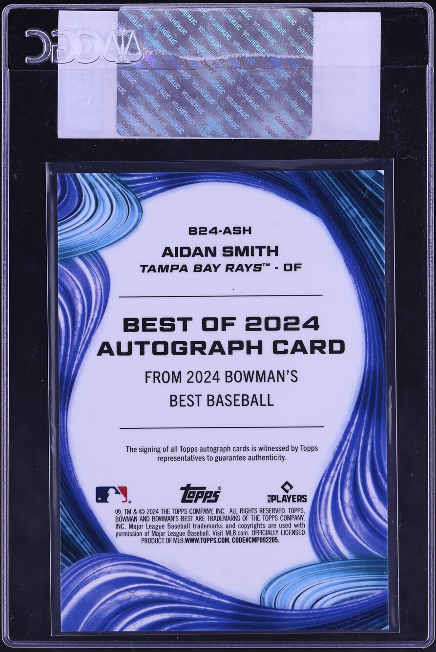 2024 Bowman's Best Of '24 Aidan Smith ROOKIE AUTO #B24-ASH CGC AUTH