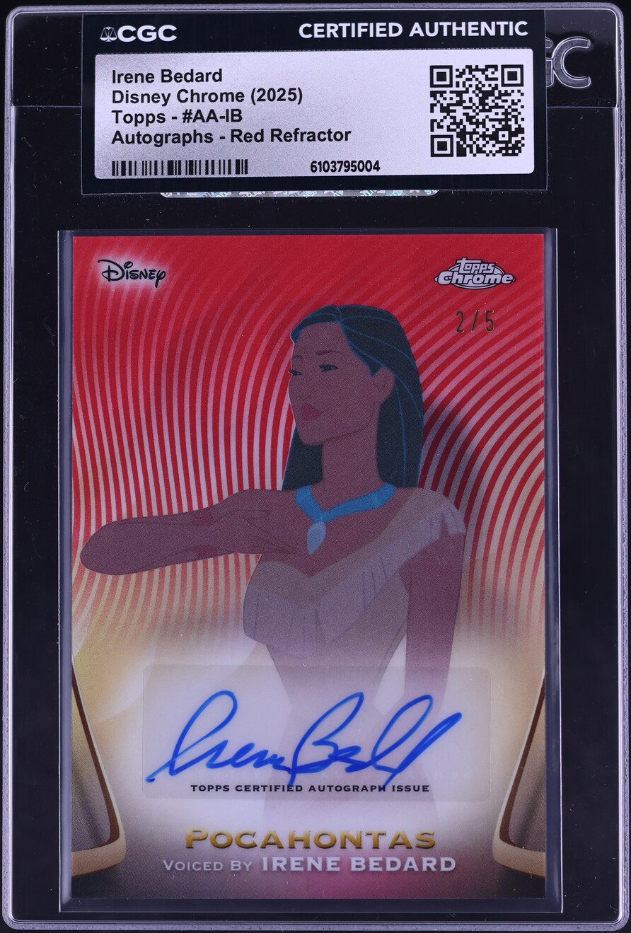 2025 Topps Chrome Disney Red Refractor Pocahontas Irene Bedard