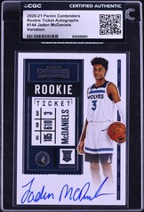 2020 Panini Contenders Ticket Variation Jaden McDaniels ROOKIE