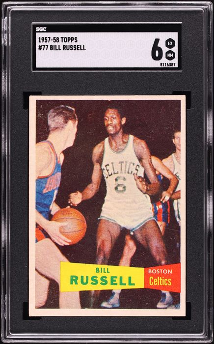 1957 Topps Basketball Bill Russell #77 CGC 2 GD on Fanatics Collect