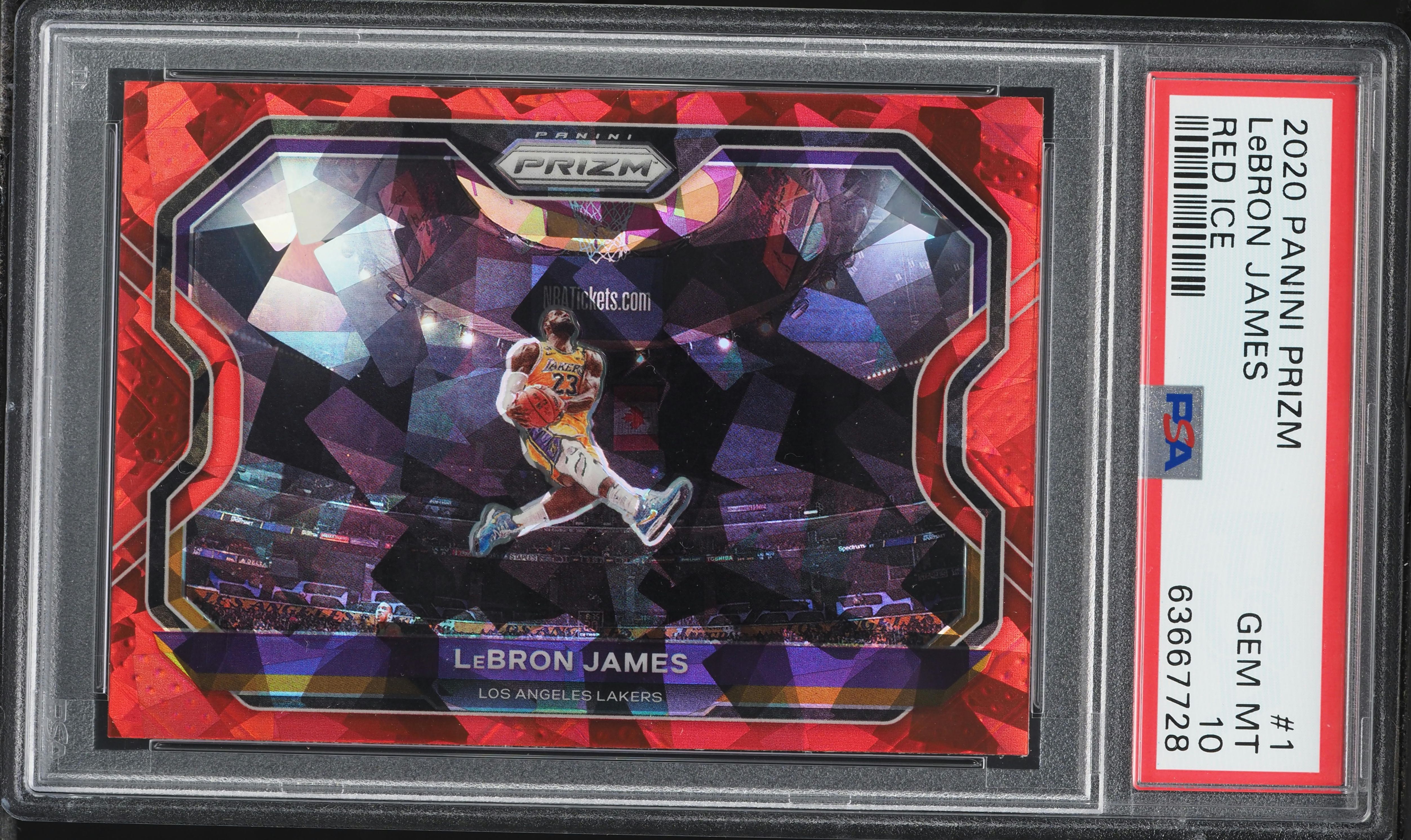 レブロン Prizm LeBron James red ice PSA 10! 2020 Panini Prizm Red Ice LeBron James #1 PSA 10 GEM MINT on