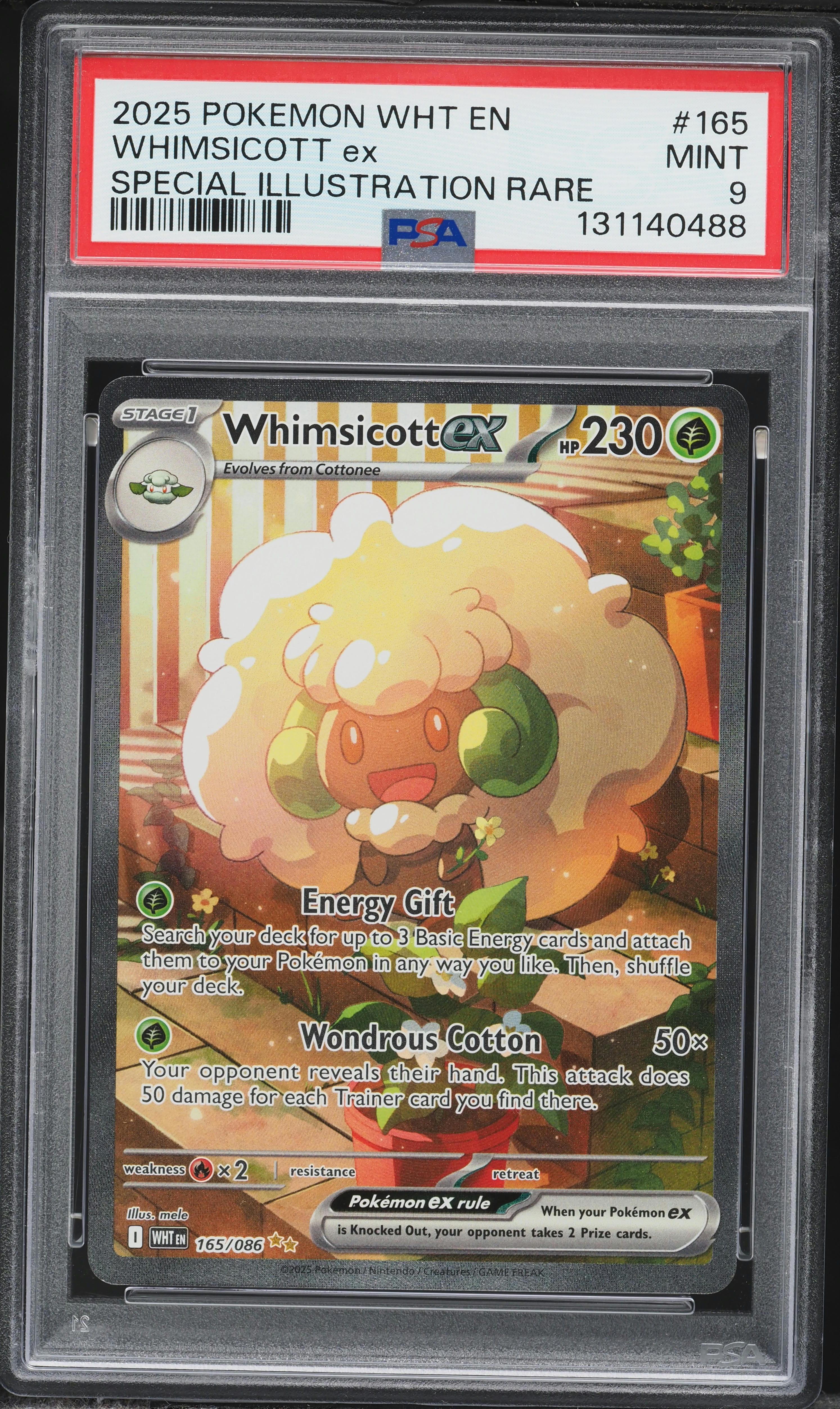2025 Pokemon Scarlet & Violet White Flare SIR Whimsicott EX #165