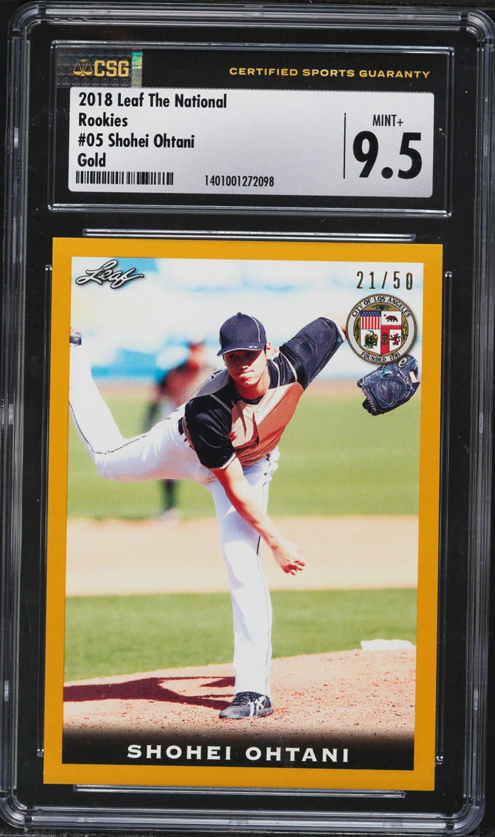 2018 Leaf The National Gold Shohei Ohtani ROOKIE /50 #5 CSG 9.5 MINT+