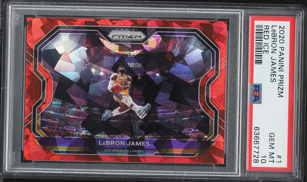 レブロン Prizm LeBron James red ice PSA 10! 2020 Panini Prizm Red Ice LeBron James #1 PSA 10 GEM MINT on